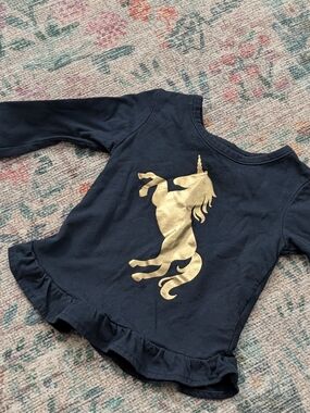 Garanimals Navy Top with Metallic Gold Accent